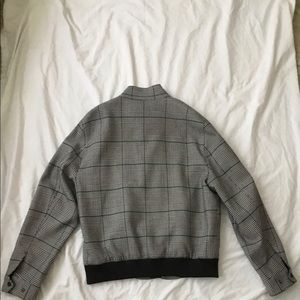 H&M Houndstooth Bomber Jacket L